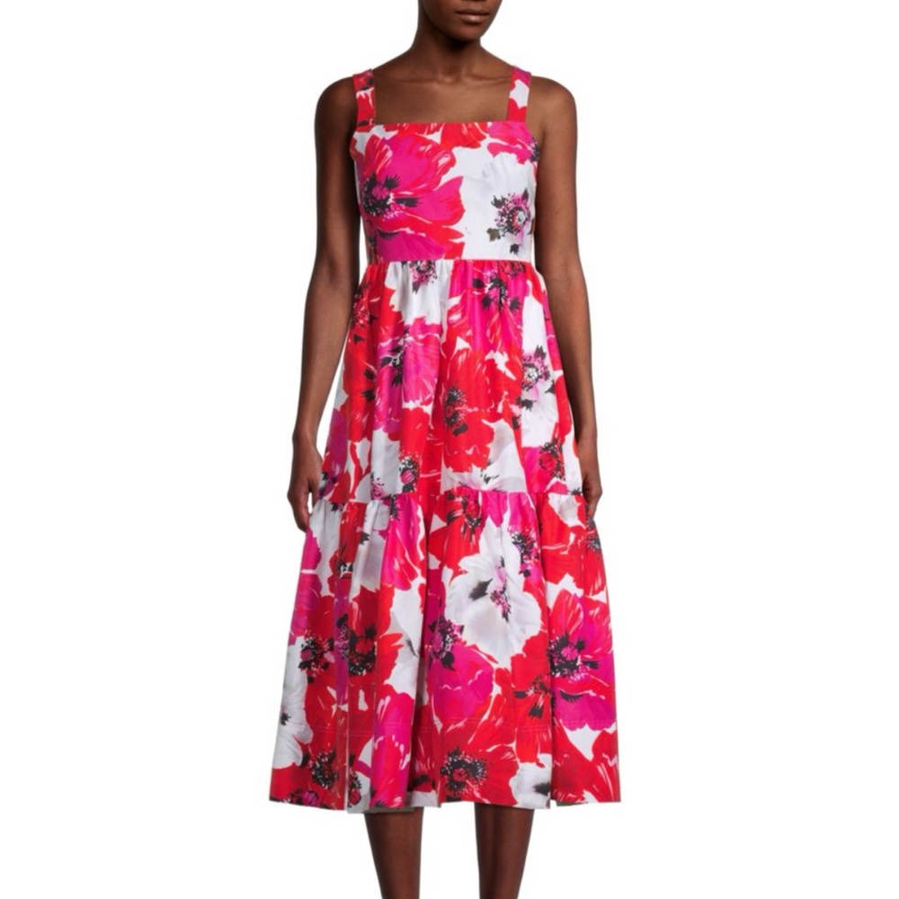 Like New Tanya Taylor Gia Floral Midi Dress